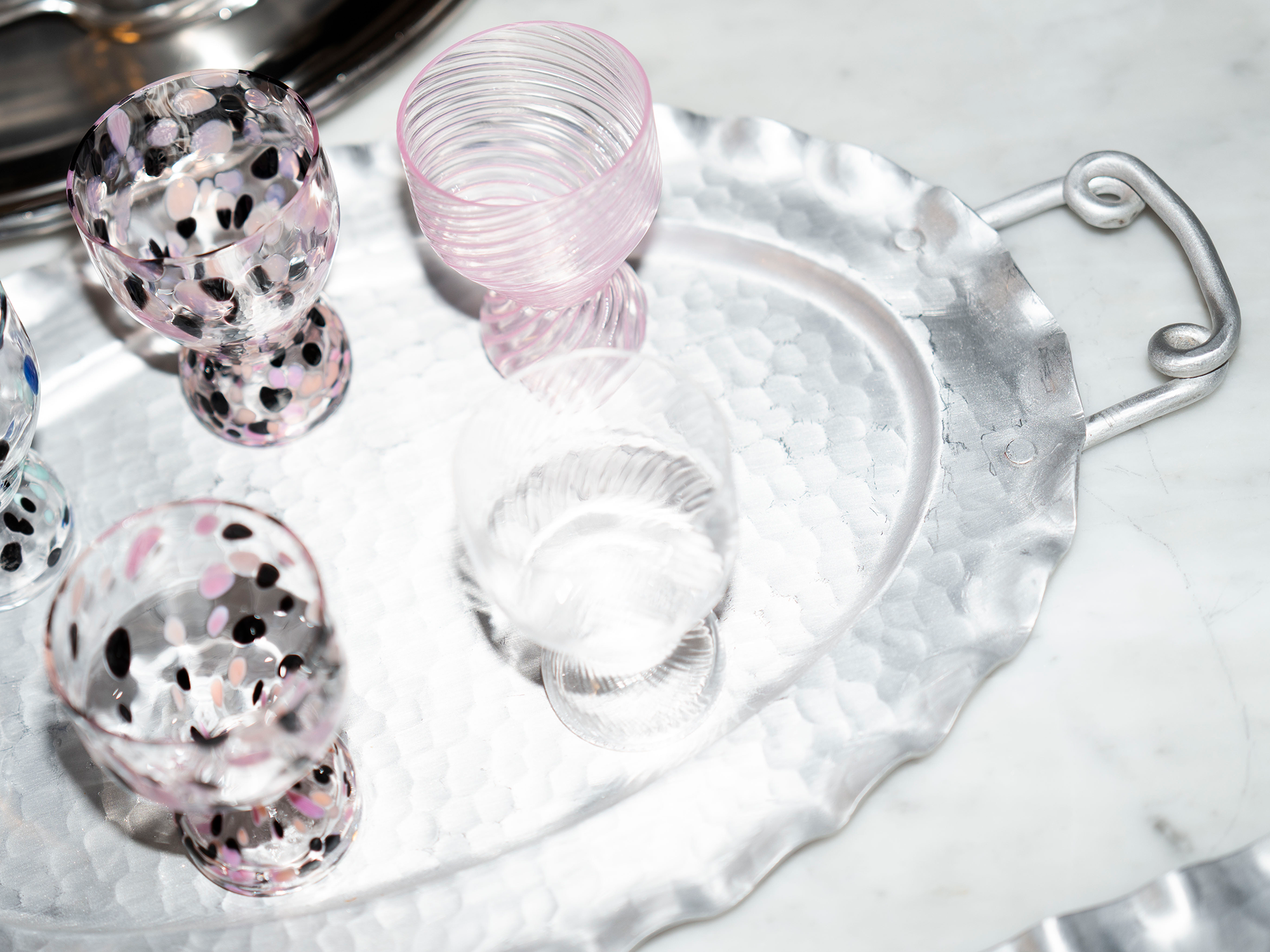 TWISTED PINKS Crsytal Glasses