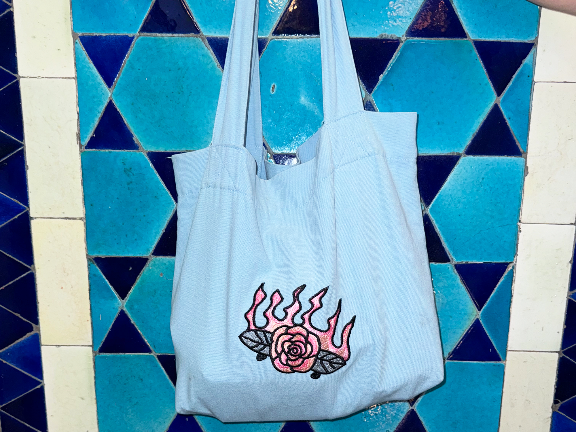 SKATE N ROSE Canvas Bag