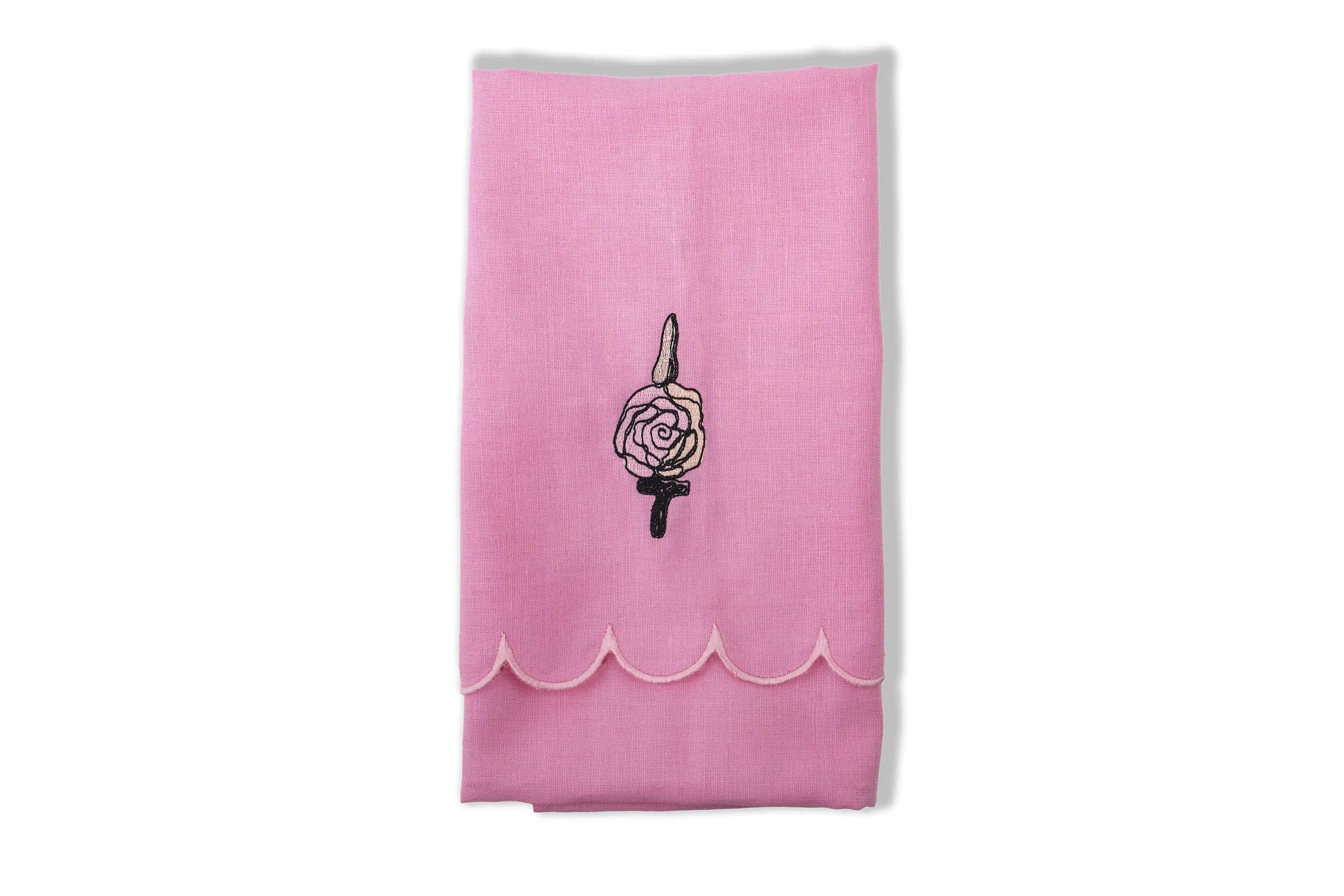 KNIVES N ROSES Teatowel PINK