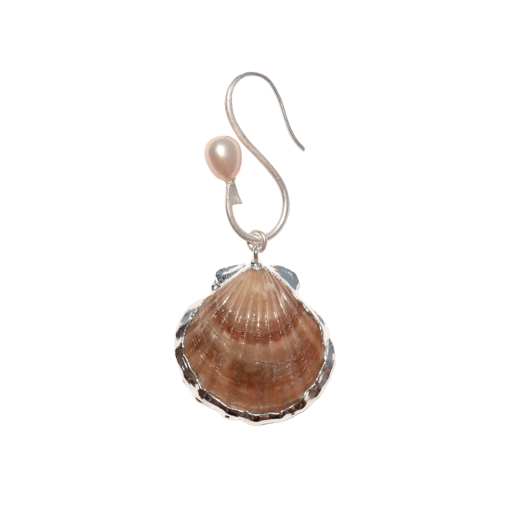 MOONRISE SEASHELL PEARL EARRINGS