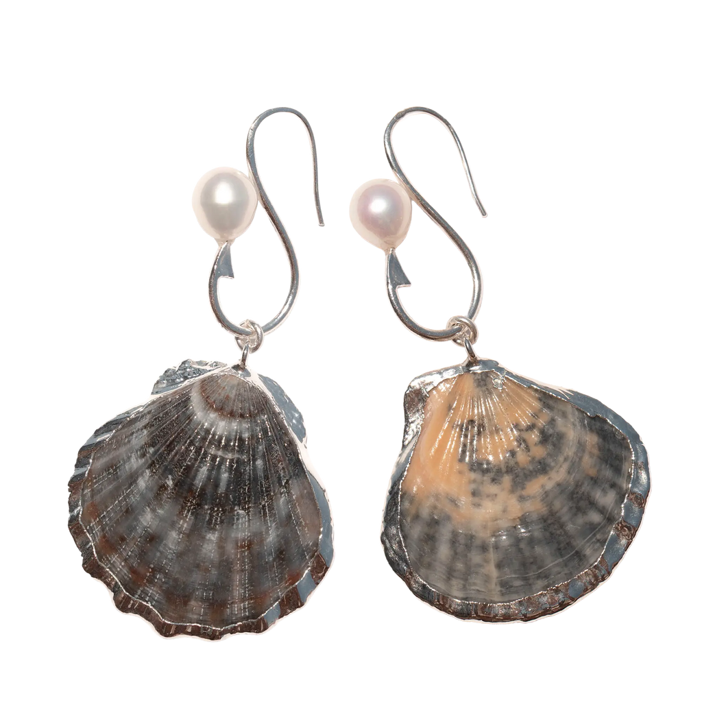 MOONRISE SEASHELL PEARL EARRINGS