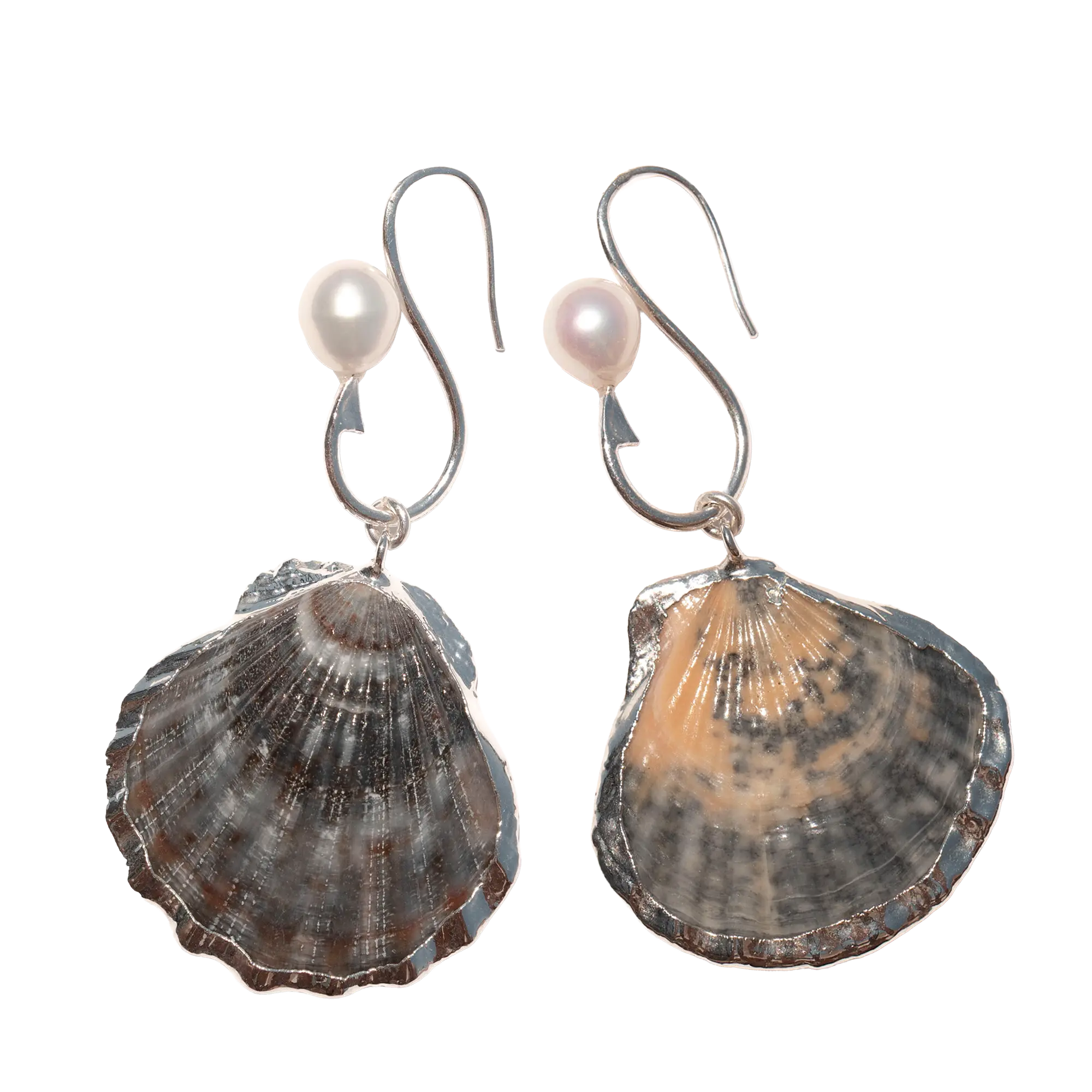 MOONRISE SEASHELL PEARL EARRINGS
