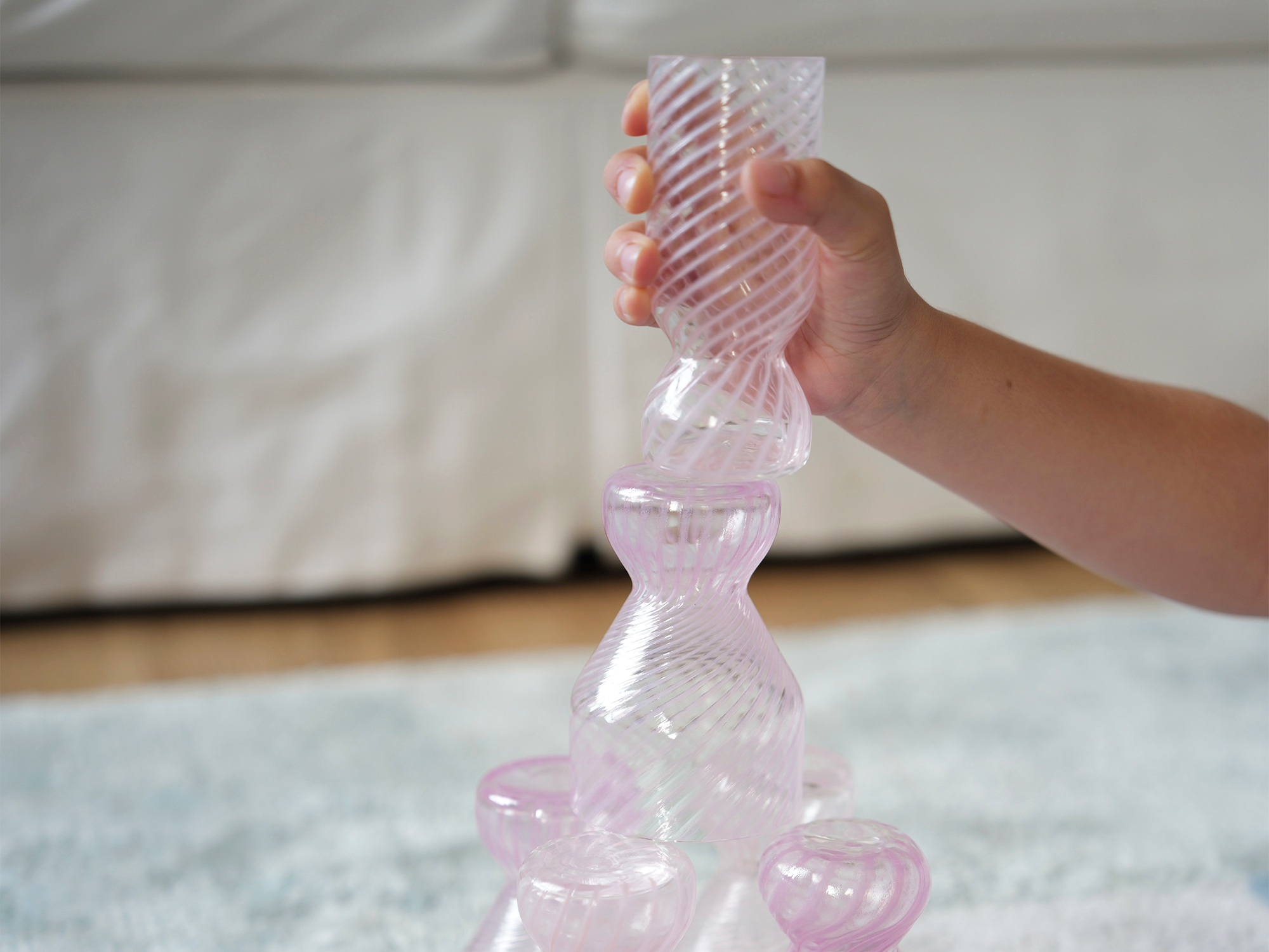 PINK TWISTED Crystal Flute