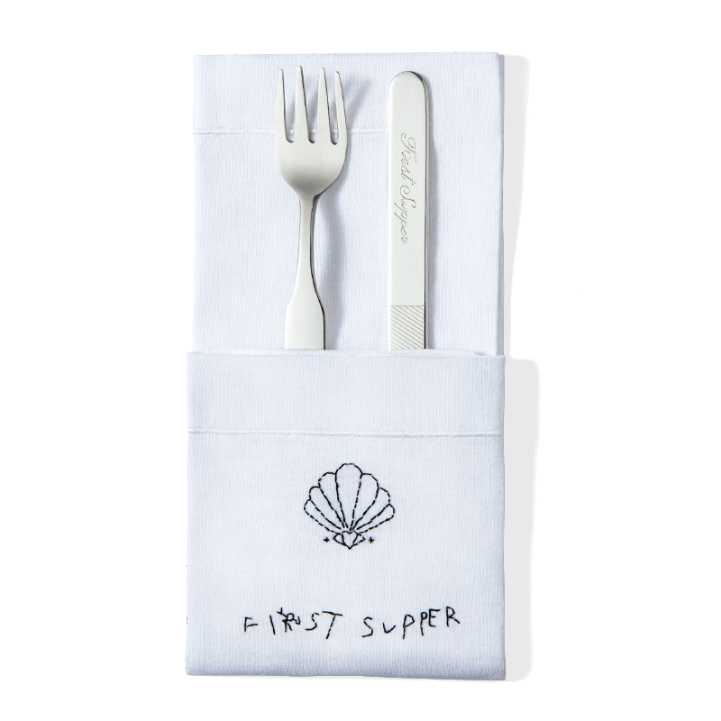 Silver Fork and Knife in Napkin
